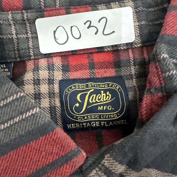 Jachs Heritage Flannel Button-Up Long Sleeve Shirt Multi Plaid Men’s XXL - Picture 9 of 9